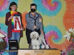 Alexia Rodriguez posing at the dog show.