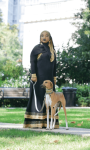 Aliya Taylor with Azawakh Dog